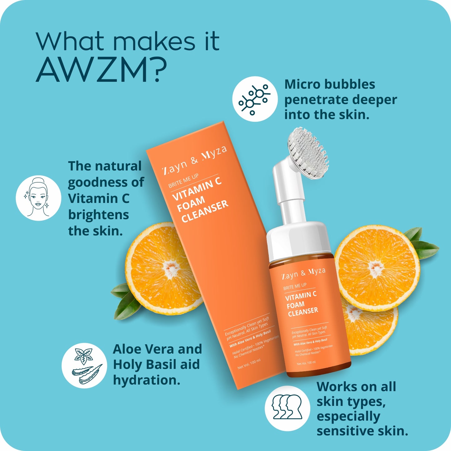 Foaming Face Wash Dubai (100ml) - Vitamin C